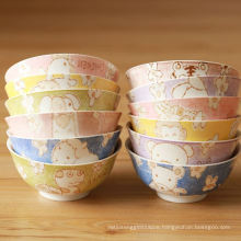 Japanese Bowl bone china noodle bowls with full printing.